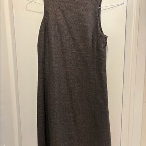 Sleeveless Plaid Shift Dress in Brown (Banana republic, 0)